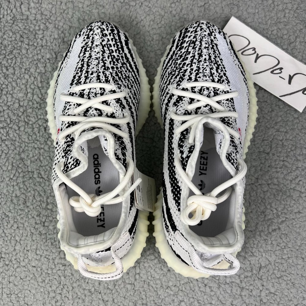 Yeezy Boost 350 V2 Mens 5.5 Shoes White Black Red Zebra Adidas Kanye West 2019 3 - Picture 6 of 12